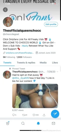 theeofficialqueenchocc Onlyfans 2025 leaked pack (User Request) ( 7.5 GB )